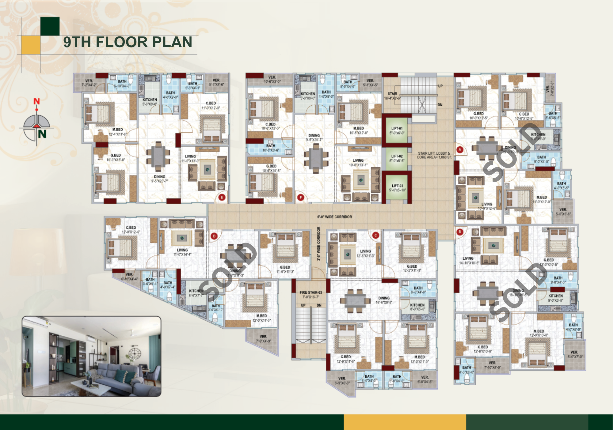 9th Floor Plan